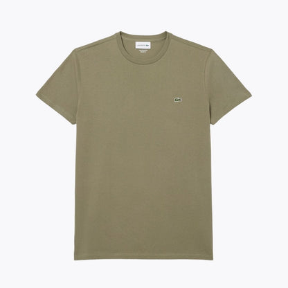 Lacoste Cotton Pima T-Shirt Edelherr Khakigrün S 