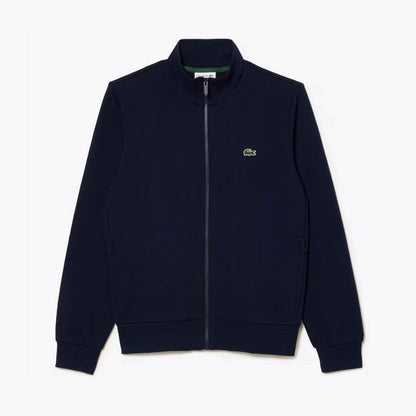 Lacoste Fleece-Sweatshirt mit hohem Kragen und Reißverschluss Edelherr Blau S 
