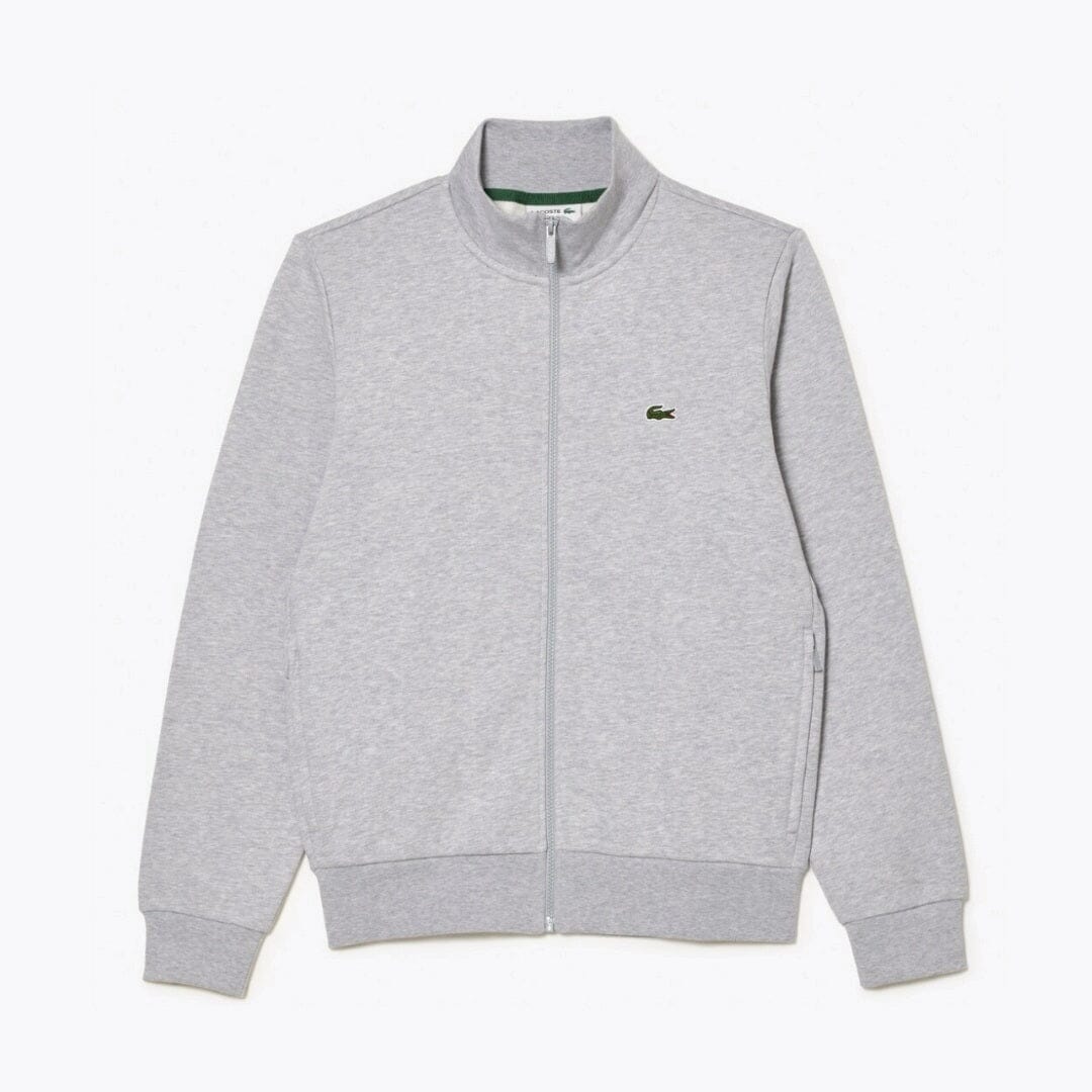 Lacoste Fleece-Sweatshirt mit hohem Kragen und Reißverschluss Edelherr Grau S 