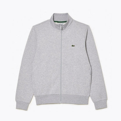Lacoste Fleece-Sweatshirt mit hohem Kragen und Reißverschluss Edelherr Grau S 