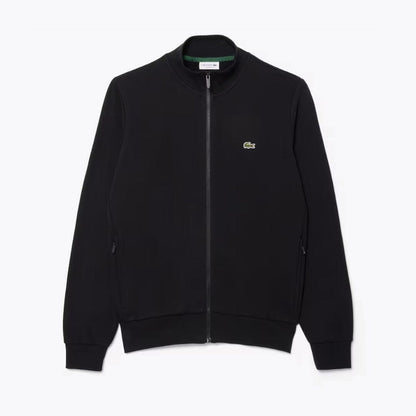 Lacoste Fleece-Sweatshirt mit hohem Kragen und Reißverschluss Edelherr Schwarz S 