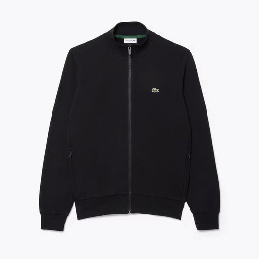 Lacoste Fleece-Sweatshirt mit hohem Kragen und Reißverschluss Edelherr Schwarz S 