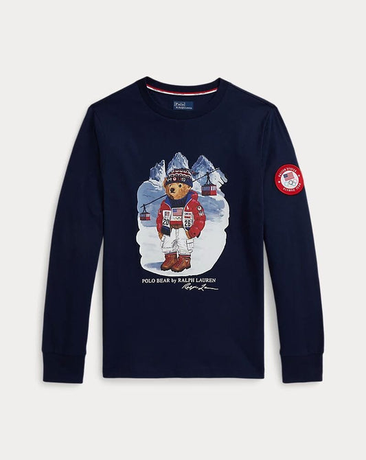 Ralph Lauren Team USA Polo Bear Baumwoll-T-Shirt Edelherr 