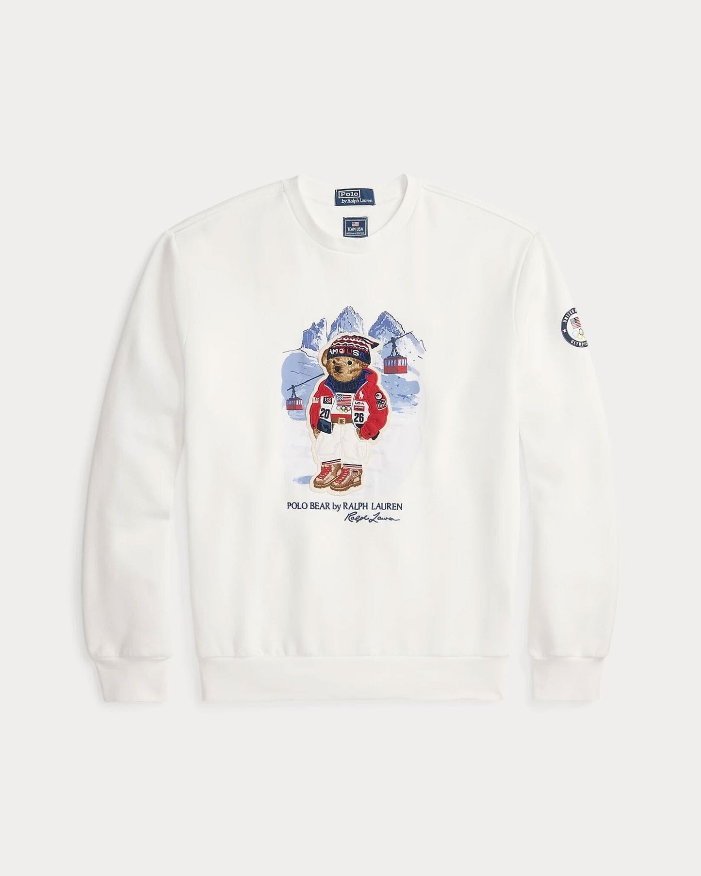 Ralph Lauren Team USA Polo Bear Sweatshirt Edelherr Weiß S 