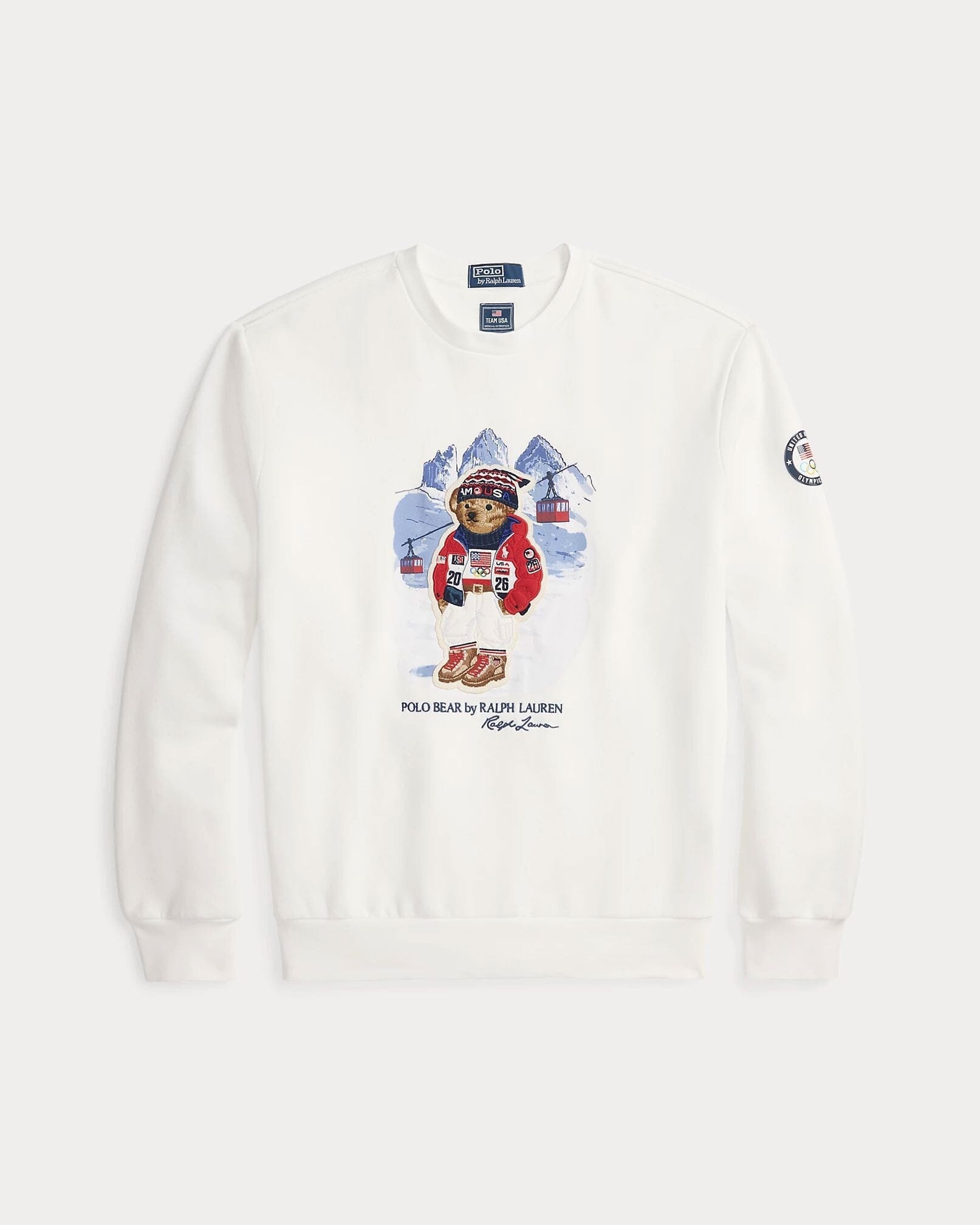 Ralph Lauren Team USA Polo Bear Sweatshirt Edelherr Weiß S 