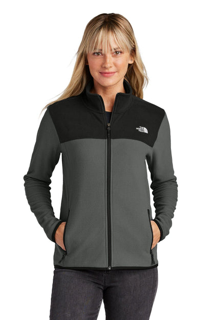 The North Face Damen-Fleecejacke „Glacier“ mit durchgehendem Reißverschluss Edelherr Asphaltgrau/ The North Face Schwarz S 