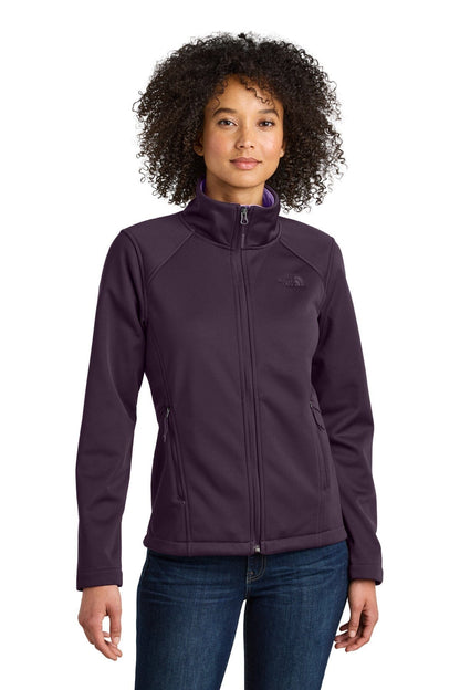 The North Face Damen-Softshelljacke mit Brustlogo und Ridgewall-Design Edelherr The North Face Brombeerwein S 