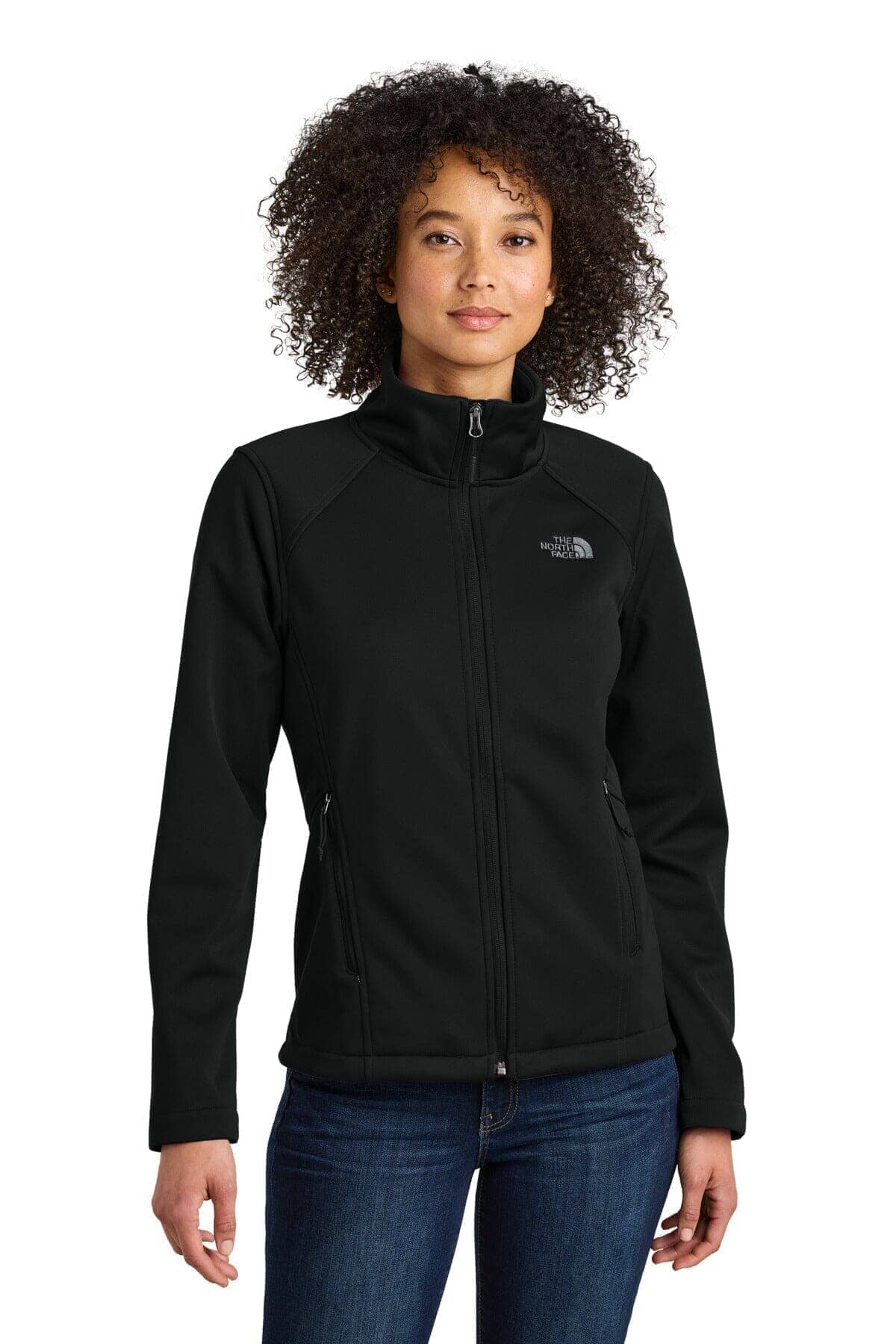 The North Face Damen-Softshelljacke mit Brustlogo und Ridgewall-Design Edelherr The North Face Schwarz S 