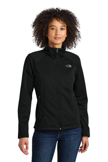 The North Face Damen-Softshelljacke mit Brustlogo und Ridgewall-Design Edelherr The North Face Schwarz S 